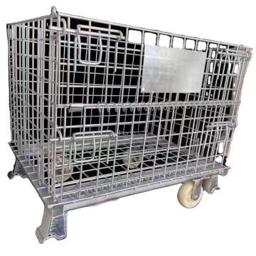 Stackable Steel Wire Mesh Warehouse Pallet Cage