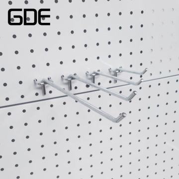 Hot Sale Metal Chrome Display Pegboard Hooks Untuk Toko Perhiasan