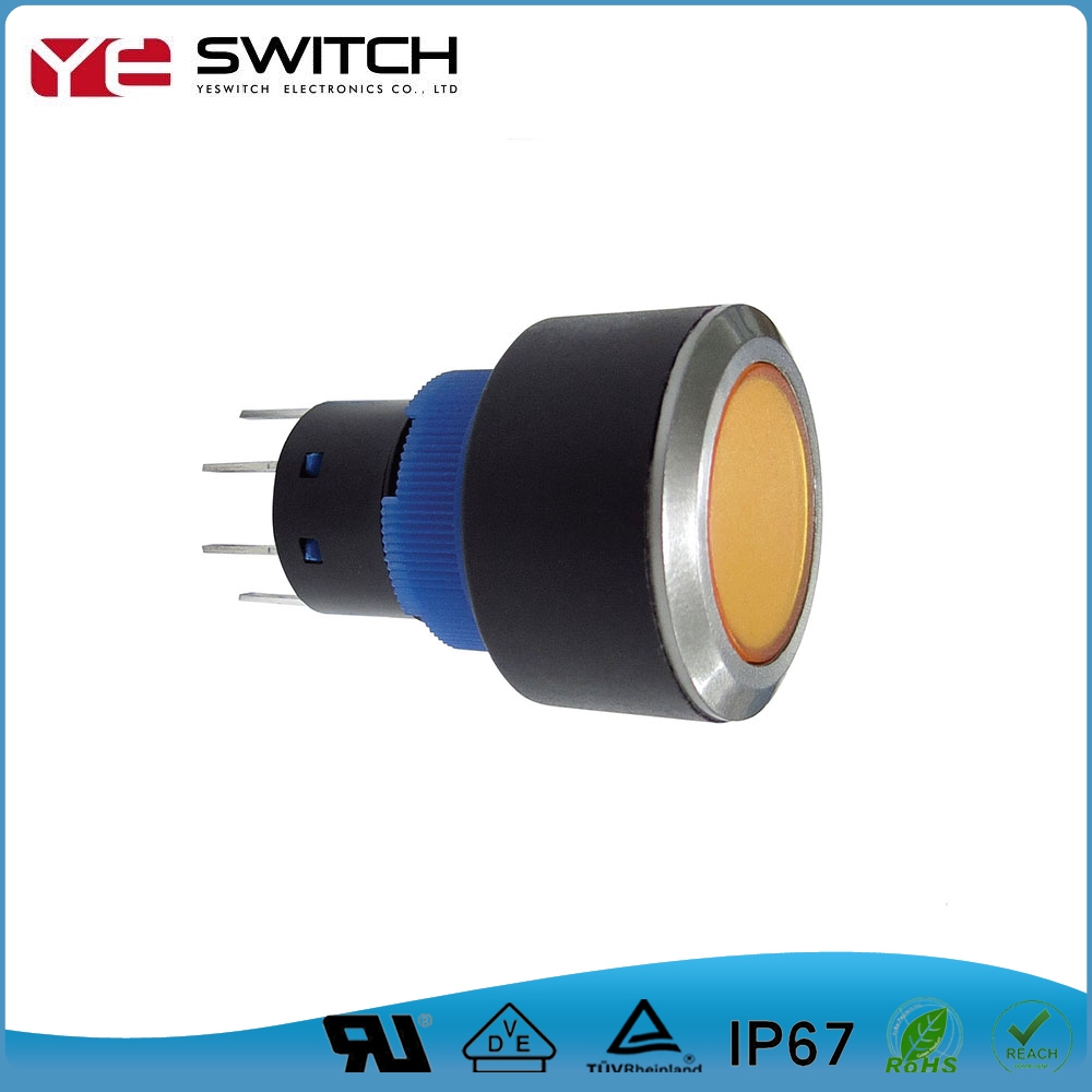 22mm dot-switch رأس كبير مستدير زر