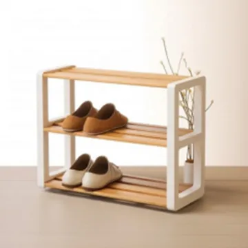 White and Wood Kids Toy Organizer and Storage Shelf