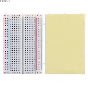 Premium Solderless Protoboard Medium Size Interlocking 400PTS Self Adh