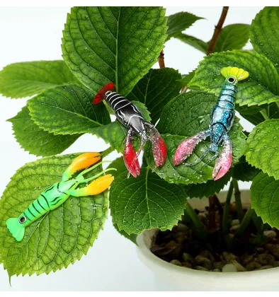 9.5cm 6g Crayfish Soft Lures - Silicone Shrimp Bait for Trout Trolling