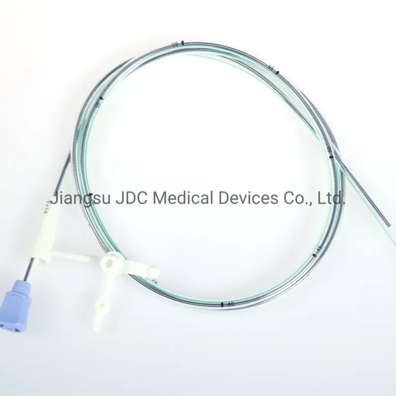PVC/TPU Radiopaque Nasojejunal Feeding Tube with Tungsten Tip and Stylet