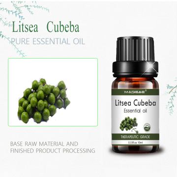 Aumentado por atacado Litsea Cubeba Óleos essenciais Novo massagem de cuidados com o óleo natural