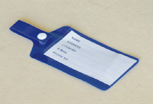 blaue pvc-Tag-Gepäck