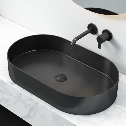 China Black Shower Basin Stainless Steel Bathroom Sink Supplier