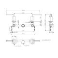 Duschmischerventil Chrom Dual Griff ○