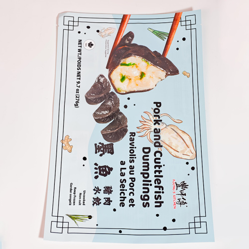 Bolsa de alimentos congelados para embalaje.