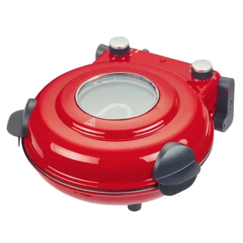 Electric Pizza Oven with High Heat Stone: 12-16 Inch Round Deep Pan Pizza Maker - Portable and Efficient Cooking Solution