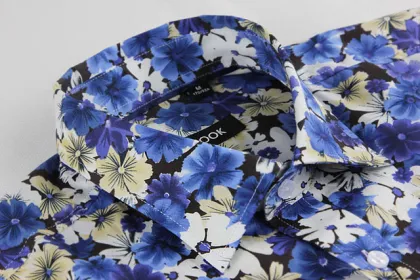 Pure Cotton Hong Kong Style Men's Floral Shirt