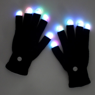 Color Changing LED Gloves - Glow in the Dark Fingertips
