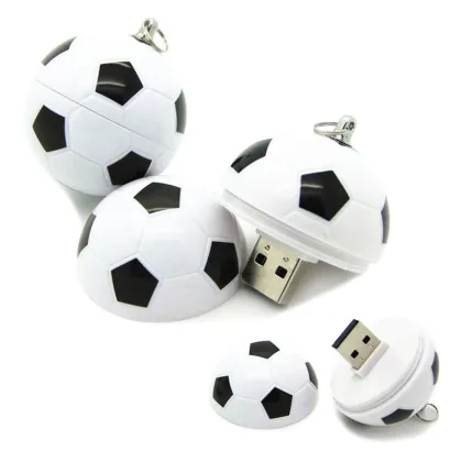 OEM football Pen drive with key chain