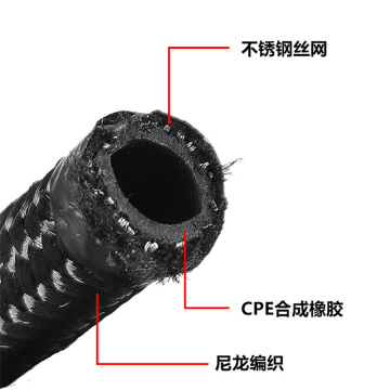 AN4 블랙 나일론 꼰 오일 쿨러 튜빙