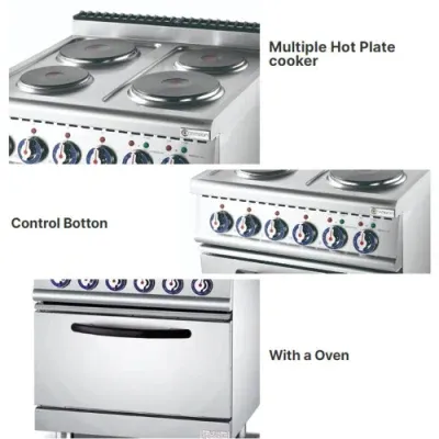 Gas Cooker with Oven/Gas Range with 4 Burner and Oven