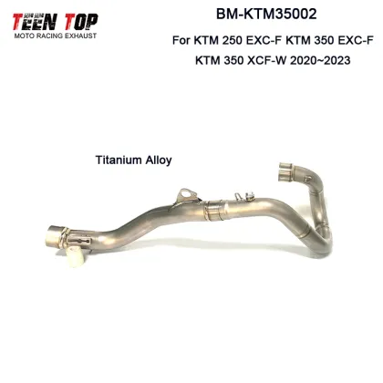 Titanium Alloy Exhaust System for 2020-2023 250 EXC-F, 350 EXC-F, and 350 XCF-W Motocross Bikes