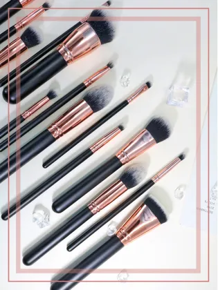 18 Pcs powder makeup brush Set holder korean morphe