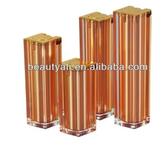 15ml 30ml 40ml 50ml square cosmetic airless acrylic bottle