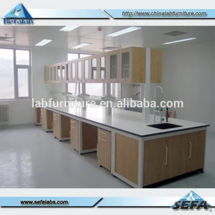 wood lab furniture H frame steel and wood laboratory furniture with wheels