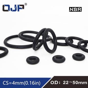 20PC/lot Rubber Ring NBR Sealing O Ring CS4mm OD22/24/25/28/30/32/34/35/38/40/42/45/48/50mm Nitrile O-Ring Seal Gasket Rings