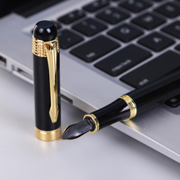 Custom Metal Fountain Pen with Logo Box - Creative Office Gift