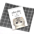 Cahier à spirale vertical adorable chat A5