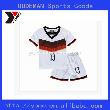Latest design custom logo and number kids soccer uniform