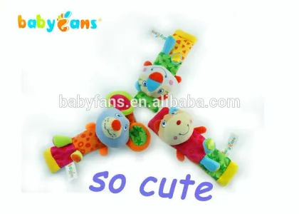 lovely baby rattle baby infant teether baby plush rattle toy