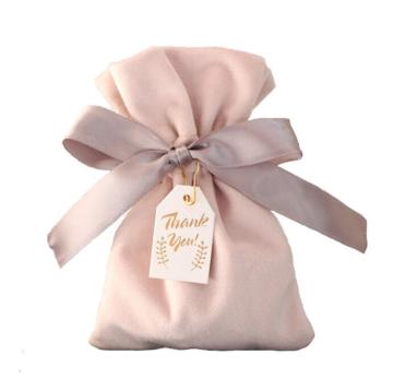 Custom Colorful Logo Velvet Jewelry Pouch with Drawstring