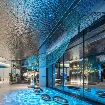 Artistic Hotel Club: Custom Lamp, Fish Chandelier, Gallery, Garden Decoration, and Classic Carp Chandelier