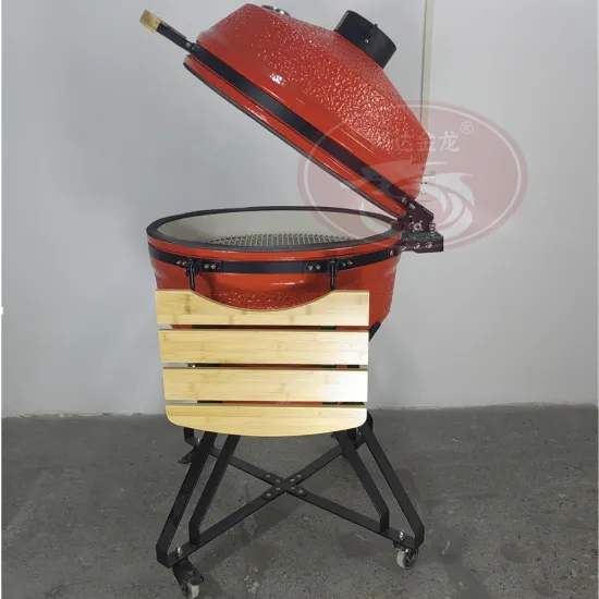 Korean BBQ Grill Restaurant Tables 16 Inch Kamado BBQ Grill Ceramic Green