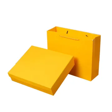 Custom Printed Yellow Cardboard Boxes Notebook Gift Box