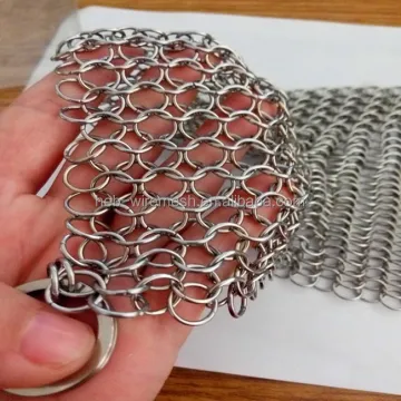 9in x 9in Cast Iron Cleaner Chainmail Scrubber
