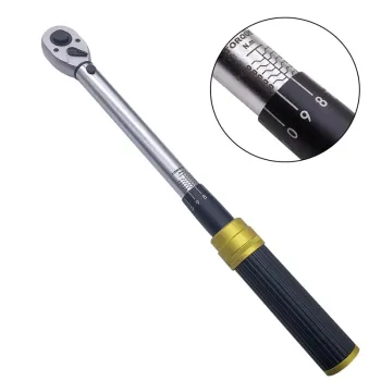 3/8 Inch Drive Torque Wrench 10-60N.m Click Type for Car Bike Repair - Adjustable CRV Ratchet Head Spanner