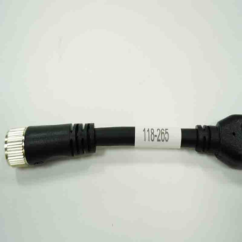 M12 8P female to 3P cable 6P male 250mm