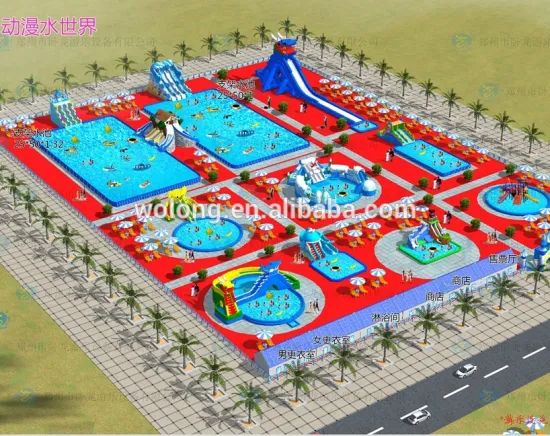 Factory price outdoor inflatable water park