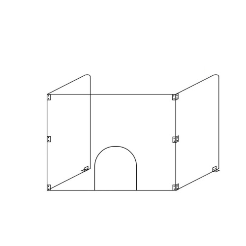 protection isolante de compteur en plastique personnalisée covid19