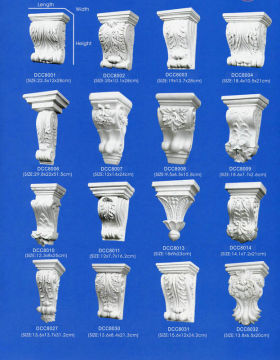 Exotic White Decorative Corbels Carvings Fire-proof For House