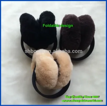 new style foldable sheepskin earmuff