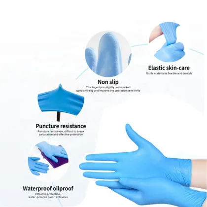 Health care disposable medical grade nitrile glove