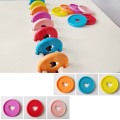 50PCS Colorful Notebook Binding Buckle Mushroom Hole Loose Leaf Ring Round Binding Plastic Disc Buckle Hoop Office Supplies