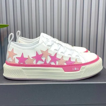Luxury Amiry Canvas Shoes - Embroidered 'Am' Letter Style Trainer
