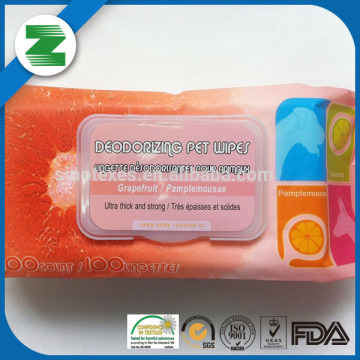 Deodorizing pet 45 GSM or customized cleaning wet wipes