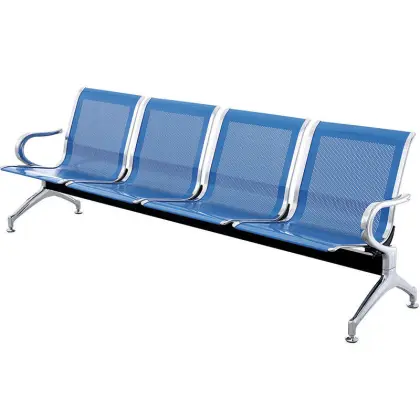 Durable Stainless Steel Seating Bench for Public Spaces: Airport and Hospital Waiting Chairs