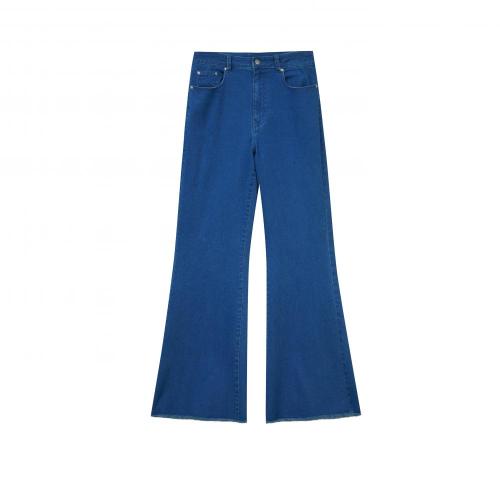 Ladies Blue Flared Jeans