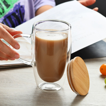 Magazzino cinese cristallino cristallino canottiere caffettiere pre -trapano barattoli di vetro a doppia parete personalizzati - 16 once e 20 oz