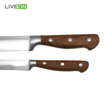 5 buc Set de cuțit de bucătărie cu bloc de cauciuc