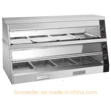 Food Warming Showcase 120cm 150cm Display Showcase Warmer Cabinet Electric Food Warmer