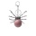 Rhodochrosite 16MM Ball Antique Silver Spider Pendant (47x40mm) for DIY Making Jewelry