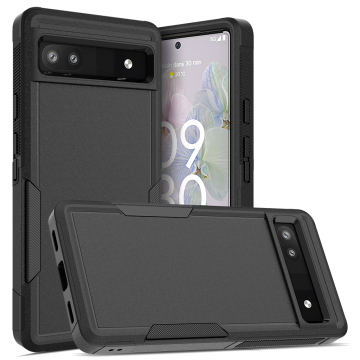 Ανθραμμένη θήκη υβριδικής θήκης TPU PC για το Google Pixel 7/6A/5A/4A - Armor Bumper Anti -Shock Back Cover