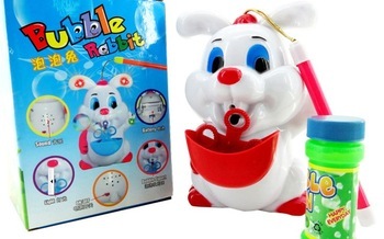 Lantern rabbit bubble gun with music powered by 3AA batteries